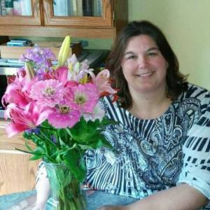 me and birthday flowers