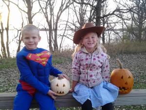 Henry and Carlie pumpkns