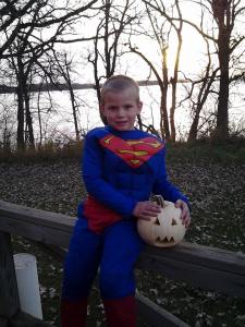 Henry and his pumpkin