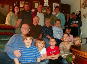 The family at Christmas